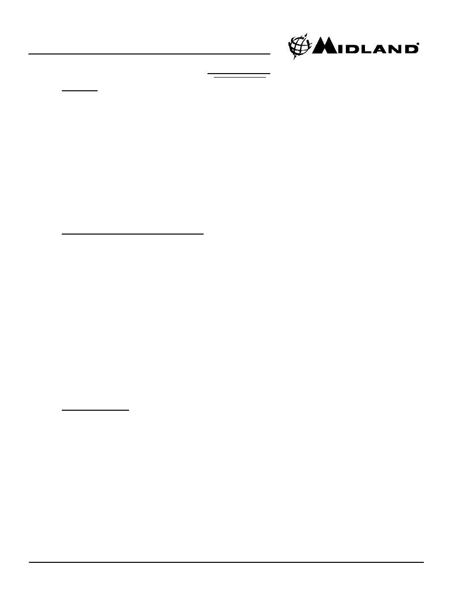 Warnings | MIDLAND RG1 User Manual | Page 5 / 26
