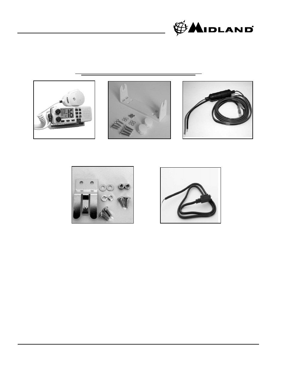Included with your regatta 1 | MIDLAND RG1 User Manual | Page 6 / 26