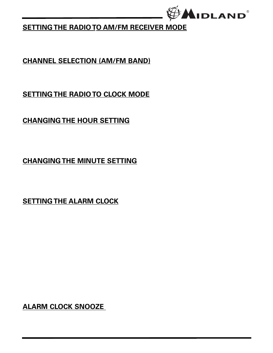 MIDLAND XT511 User Manual | Page 16 / 28