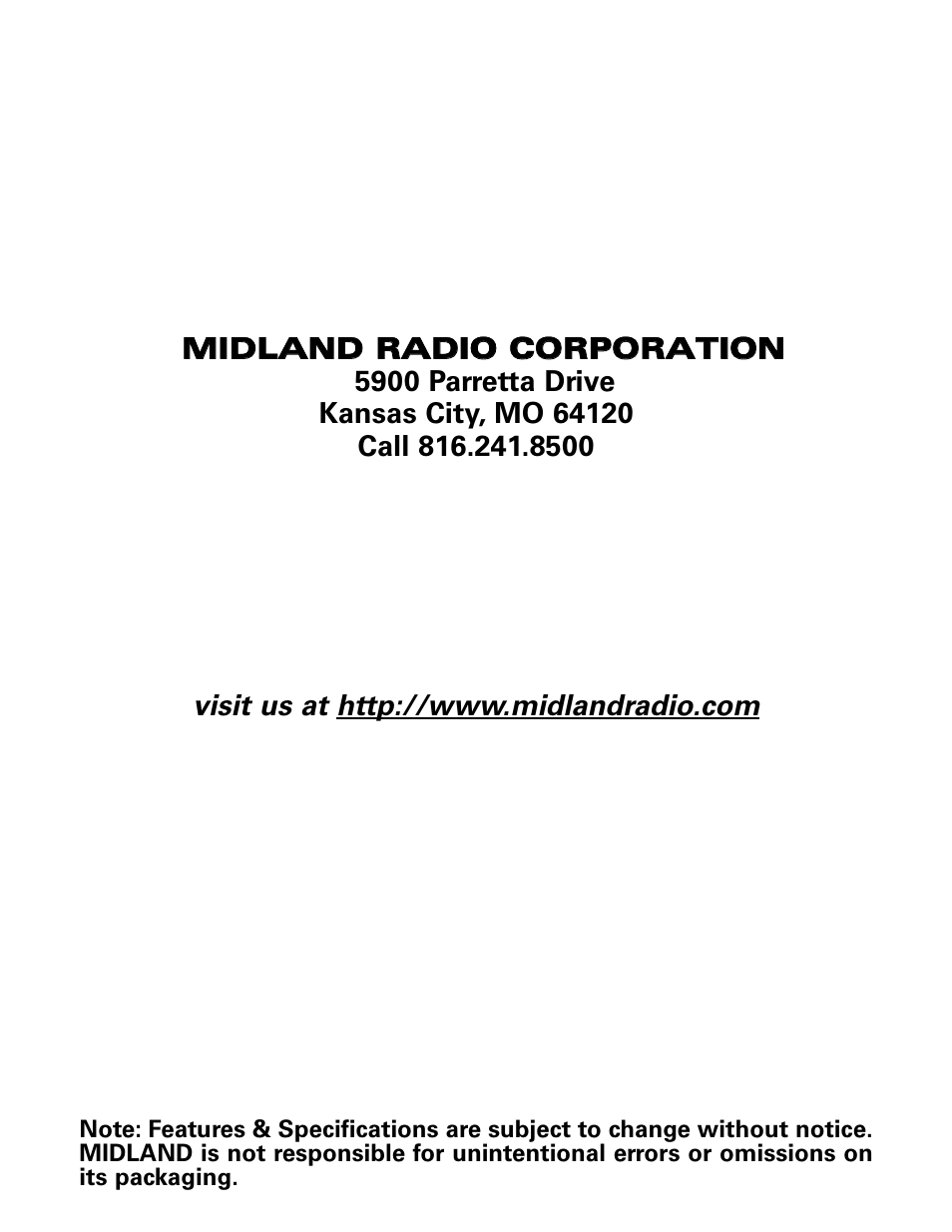 MIDLAND XT511 User Manual | Page 28 / 28