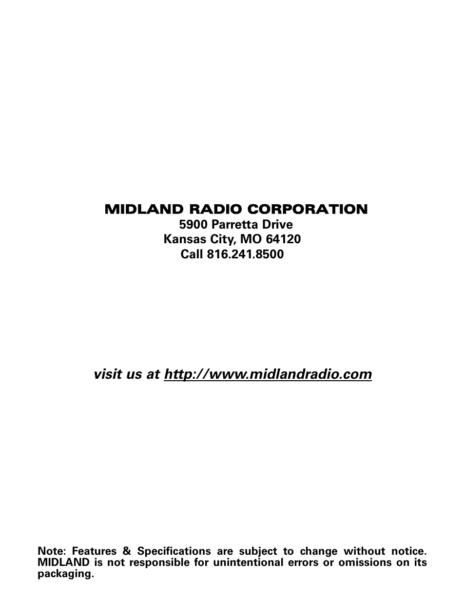 MIDLAND GXT900 User Manual | Page 28 / 28