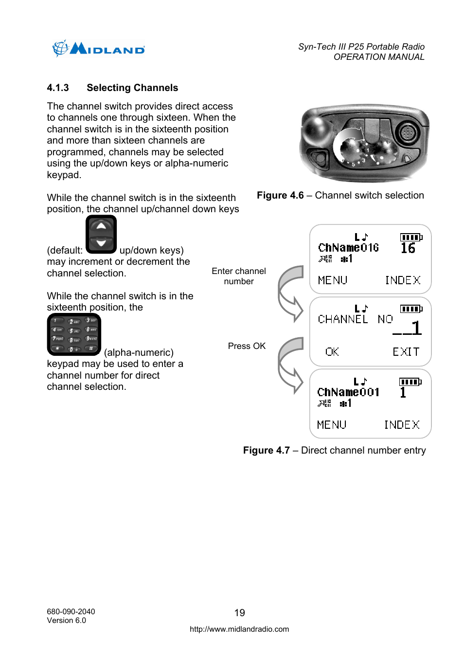 Selecting channels | Midland Radio SYN-TECH III P25 User Manual | Page 27 / 76