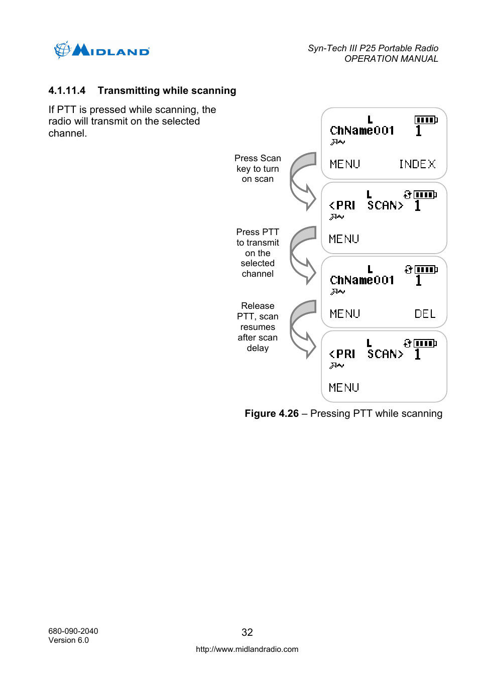 Transmitting while scanning | Midland Radio SYN-TECH III P25 User Manual | Page 40 / 76