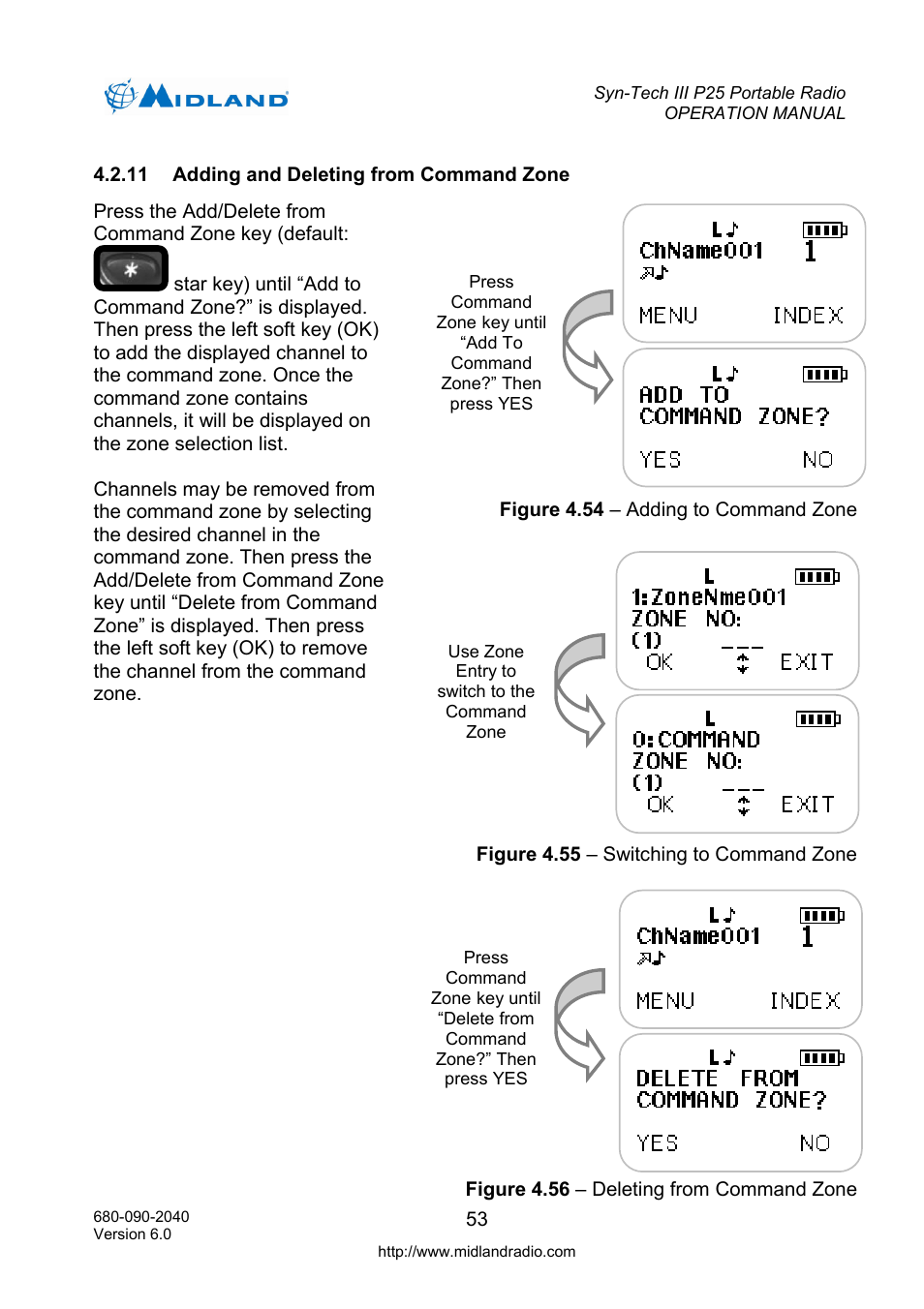 Adding and deleting from command zone | Midland Radio SYN-TECH III P25 User Manual | Page 61 / 76