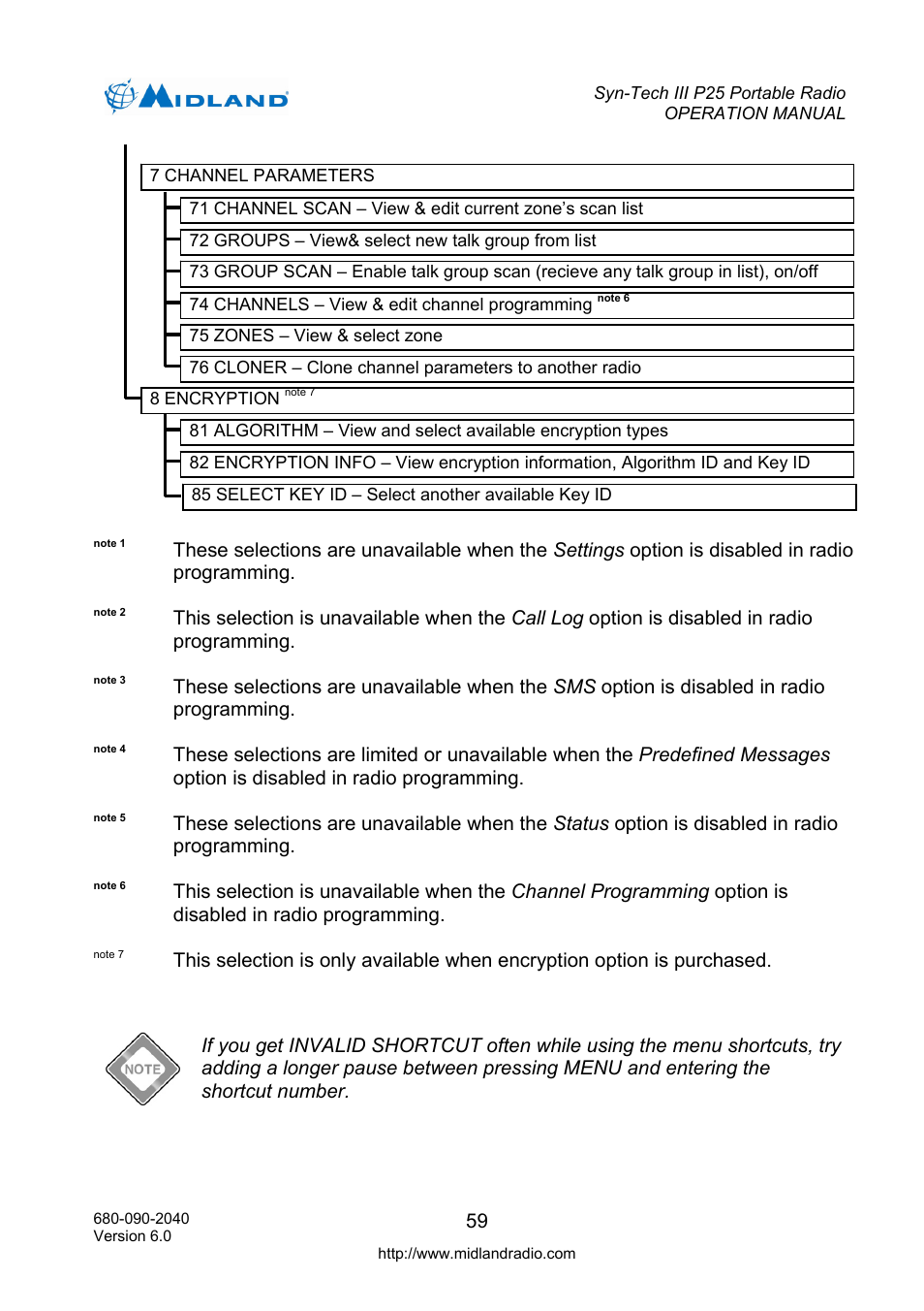 Midland Radio SYN-TECH III P25 User Manual | Page 67 / 76