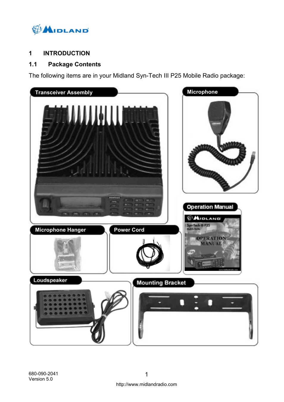 Introduction, Package contents | Midland Radio P25 User Manual | Page 10 / 72