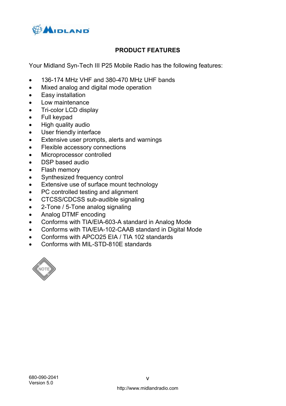 Midland Radio P25 User Manual | Page 6 / 72