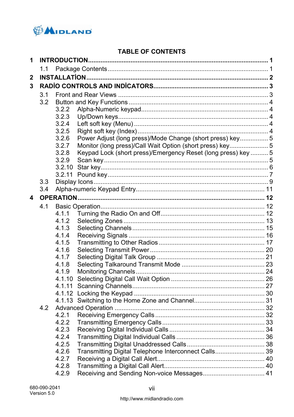 Midland Radio P25 User Manual | Page 8 / 72