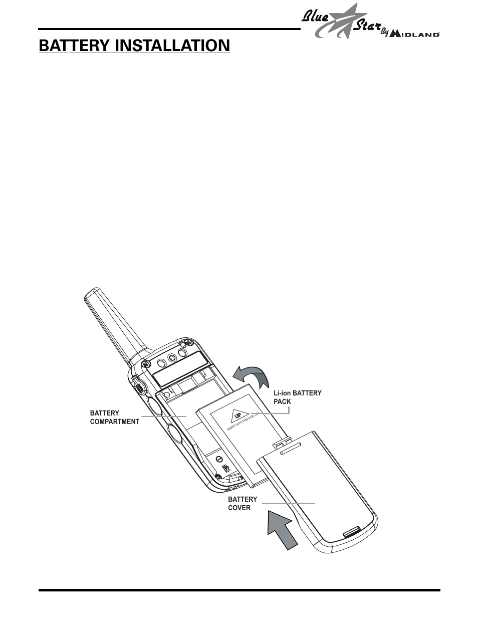 Battery installation, Model br777 | MIDLAND BR777 User Manual | Page 8 / 30