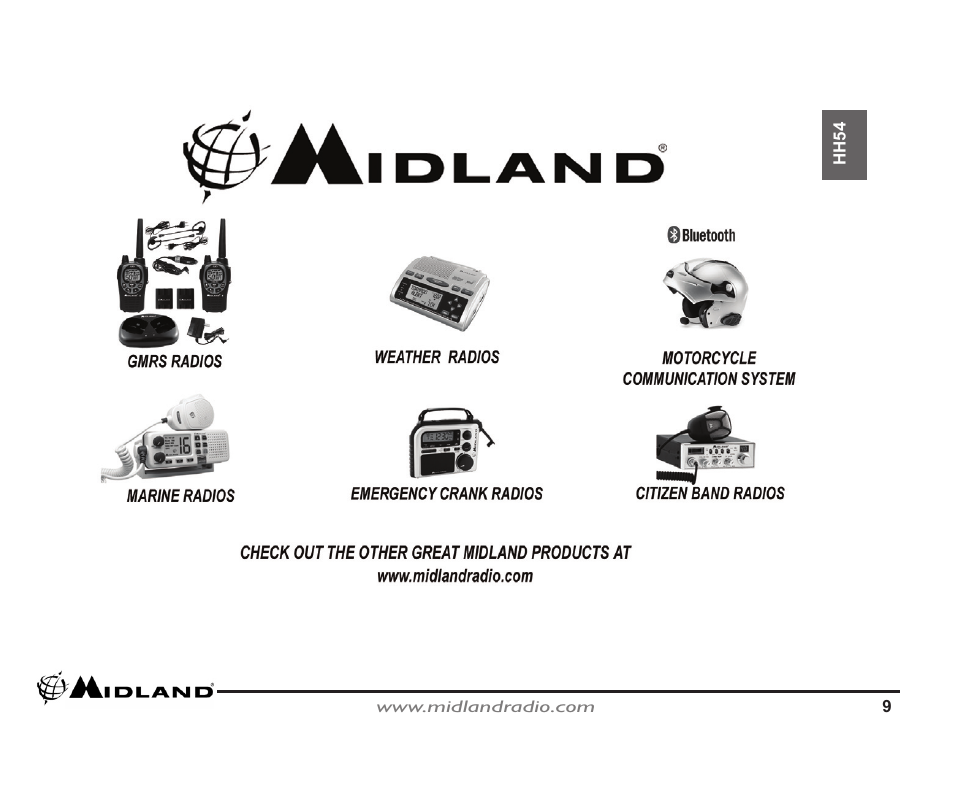 MIDLAND HH54 Owner Manual User Manual | Page 9 / 10