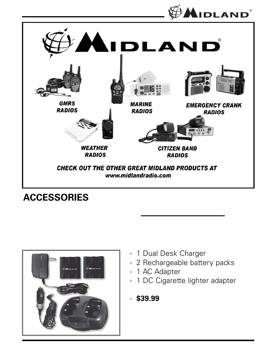 Accessories | MIDLAND GXT710/735/750 User Manual | Page 19 / 24