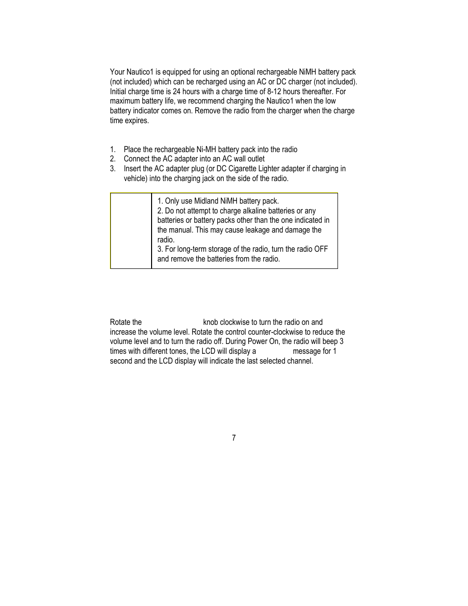 Midland Radio Nautico 1 User Manual | Page 8 / 20