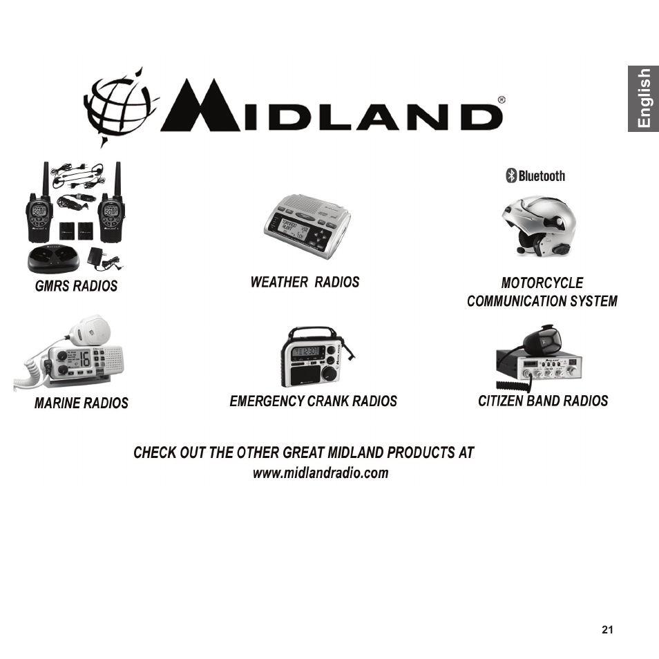 MIDLAND BT2 User Manual | Page 21 / 23