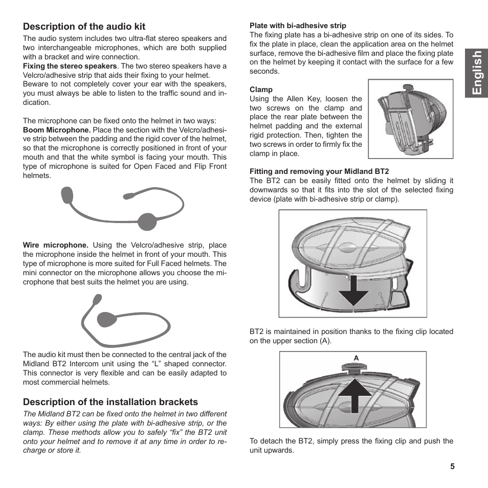 En g li s h | MIDLAND BT2 User Manual | Page 5 / 23