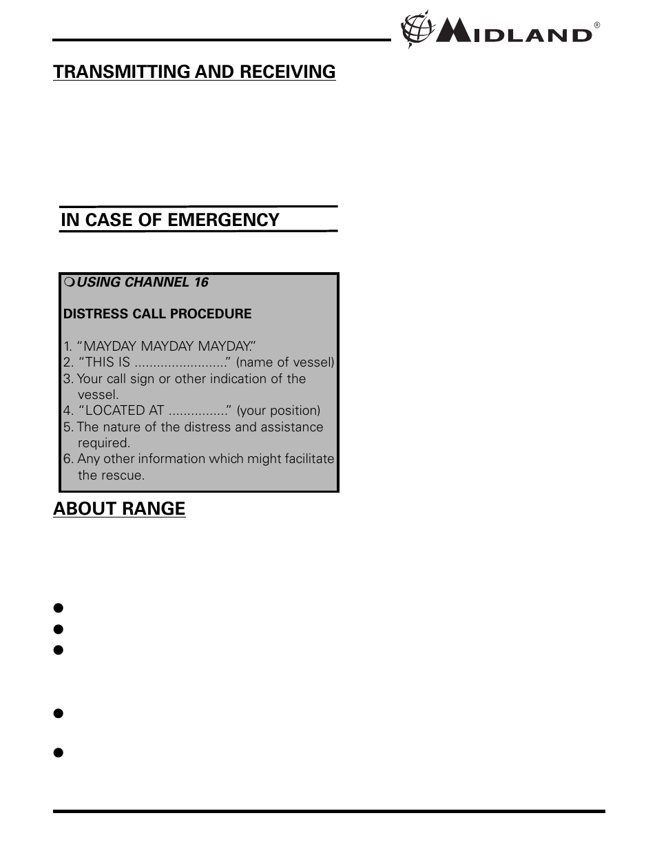Midland Radio NAUTICO 3 User Manual | Page 8 / 20
