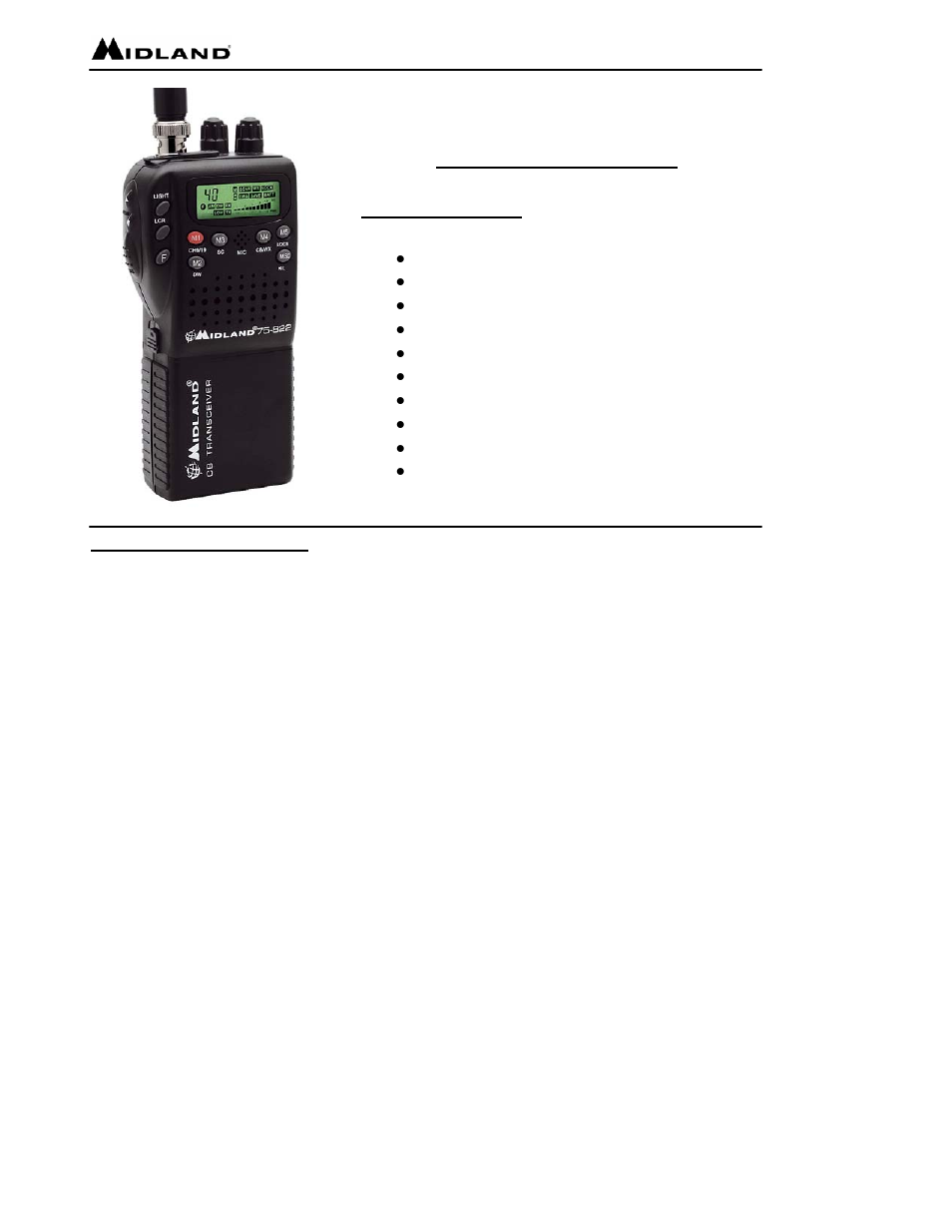 MIDLAND 75-822 User Manual | 18 pages