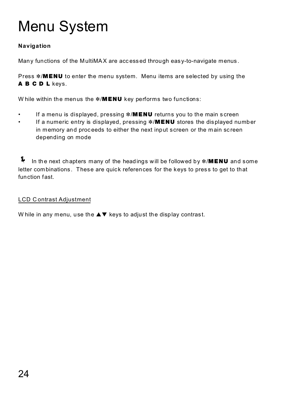 Menu system | MaxTech Transceiver User Manual | Page 23 / 55