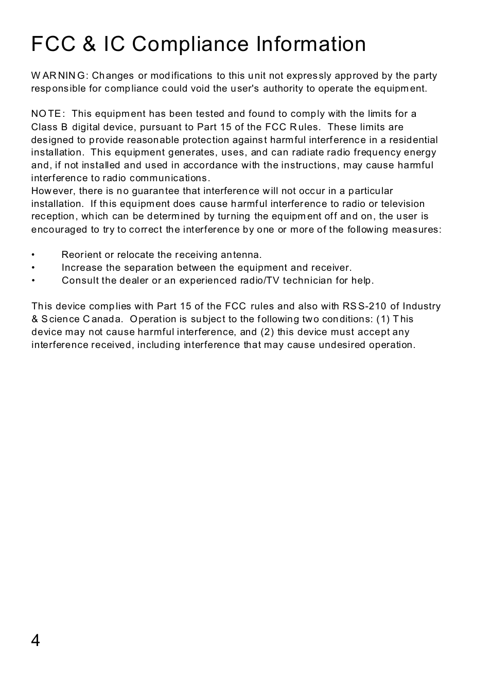 Fcc & ic compliance information | MaxTech Transceiver User Manual | Page 3 / 55