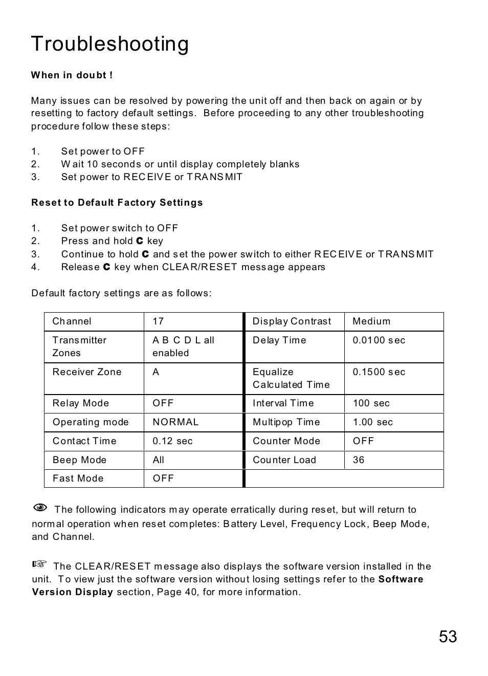 Troubleshooting | MaxTech Transceiver User Manual | Page 52 / 55