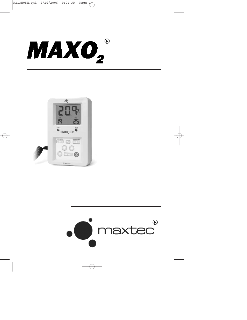 MaxTech MAXO2 OM-25ME User Manual | 30 pages