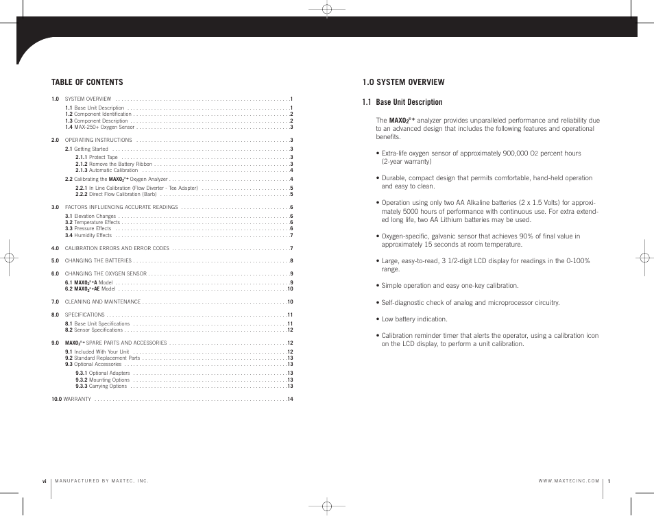 MaxTech MAXO2 User Manual | Page 4 / 13