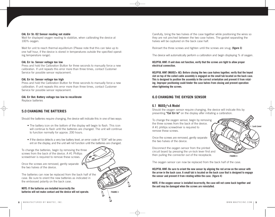 MaxTech MAXO2 User Manual | Page 8 / 13