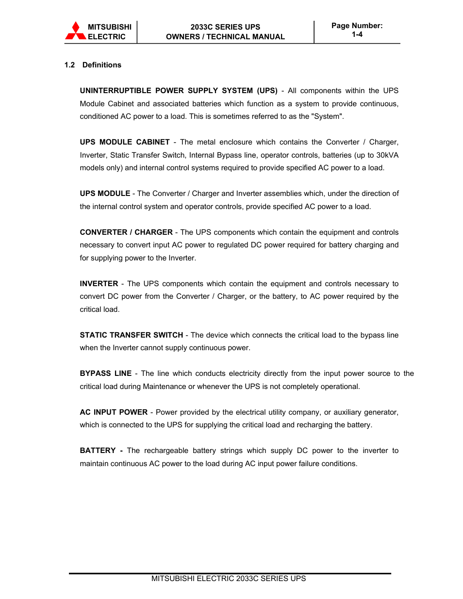 MITSUBISHI ELECTRIC 2033C User Manual | Page 10 / 48