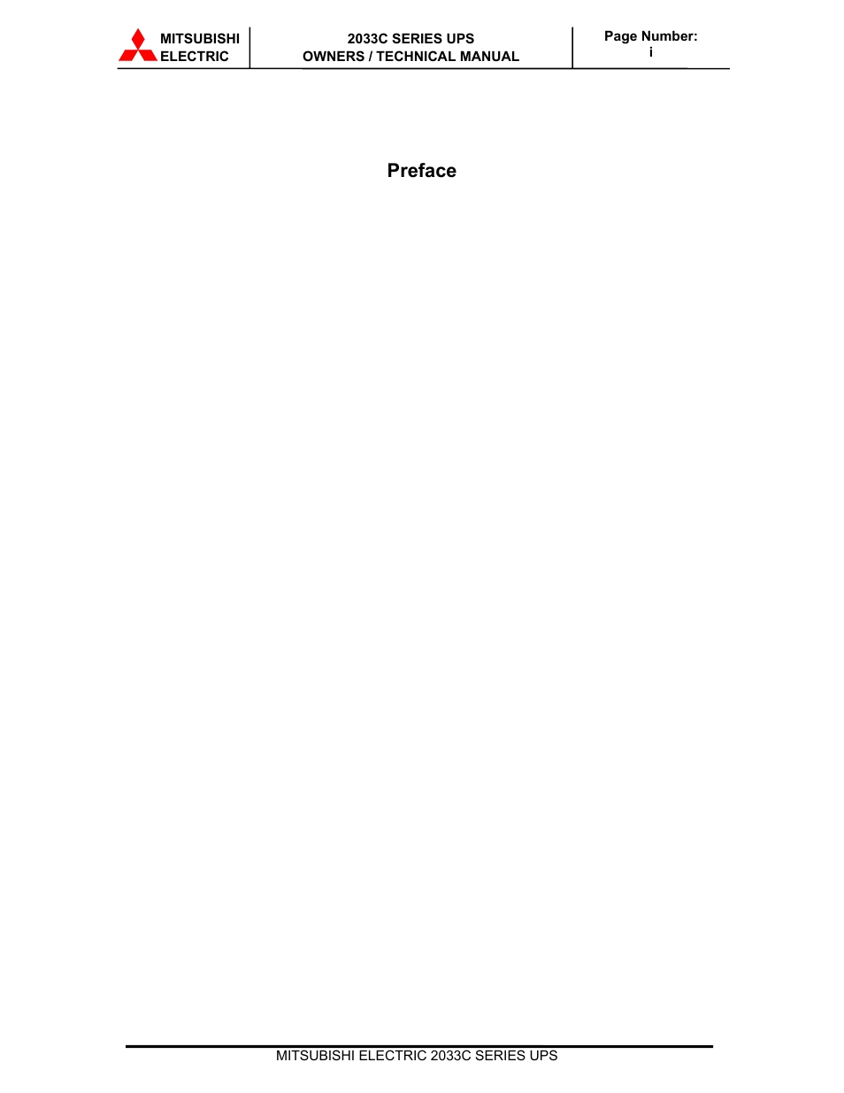 Preface | MITSUBISHI ELECTRIC 2033C User Manual | Page 2 / 48