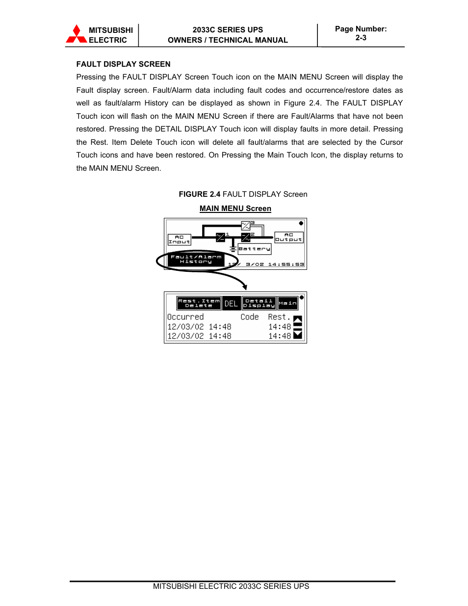 MITSUBISHI ELECTRIC 2033C User Manual | Page 25 / 48