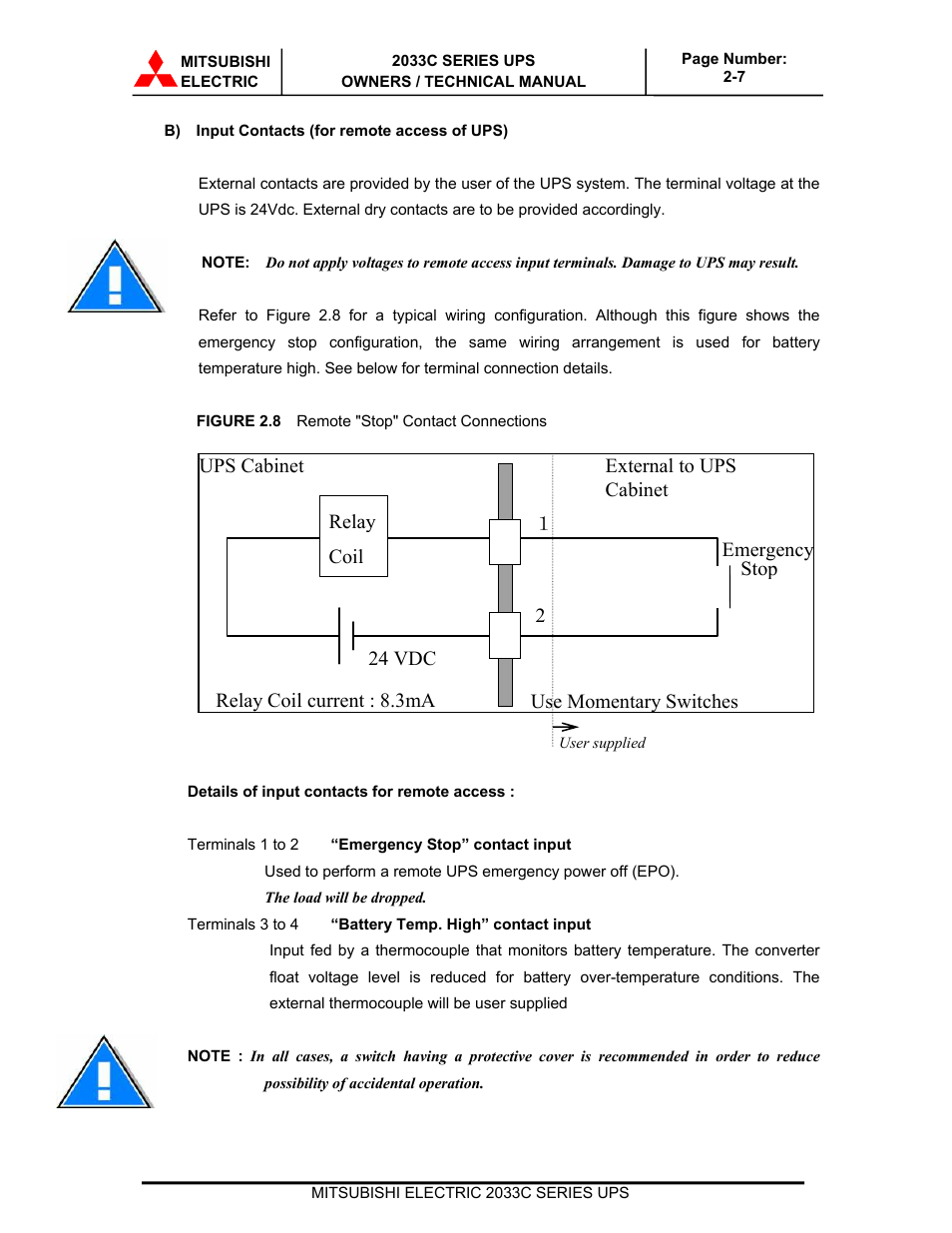 MITSUBISHI ELECTRIC 2033C User Manual | Page 29 / 48