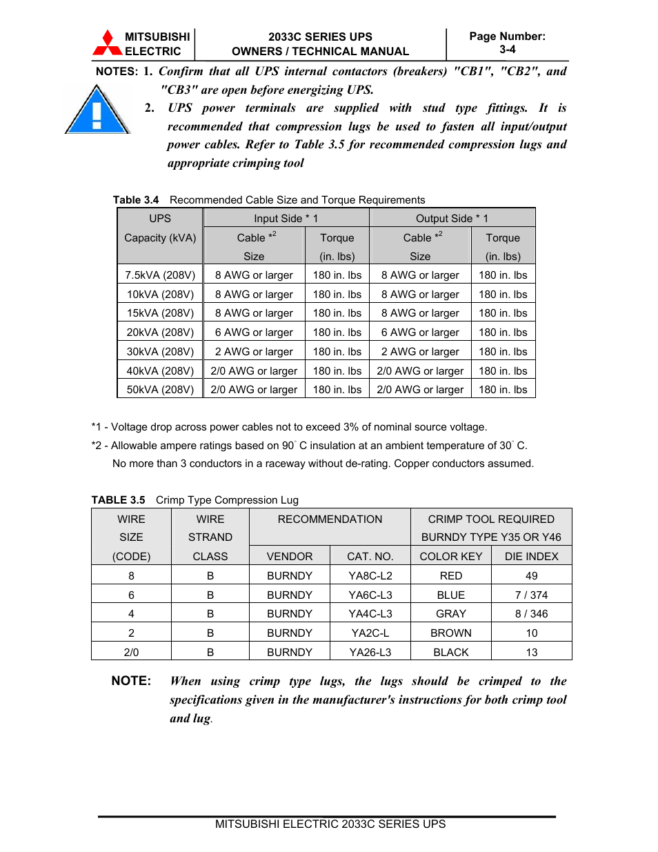 MITSUBISHI ELECTRIC 2033C User Manual | Page 34 / 48