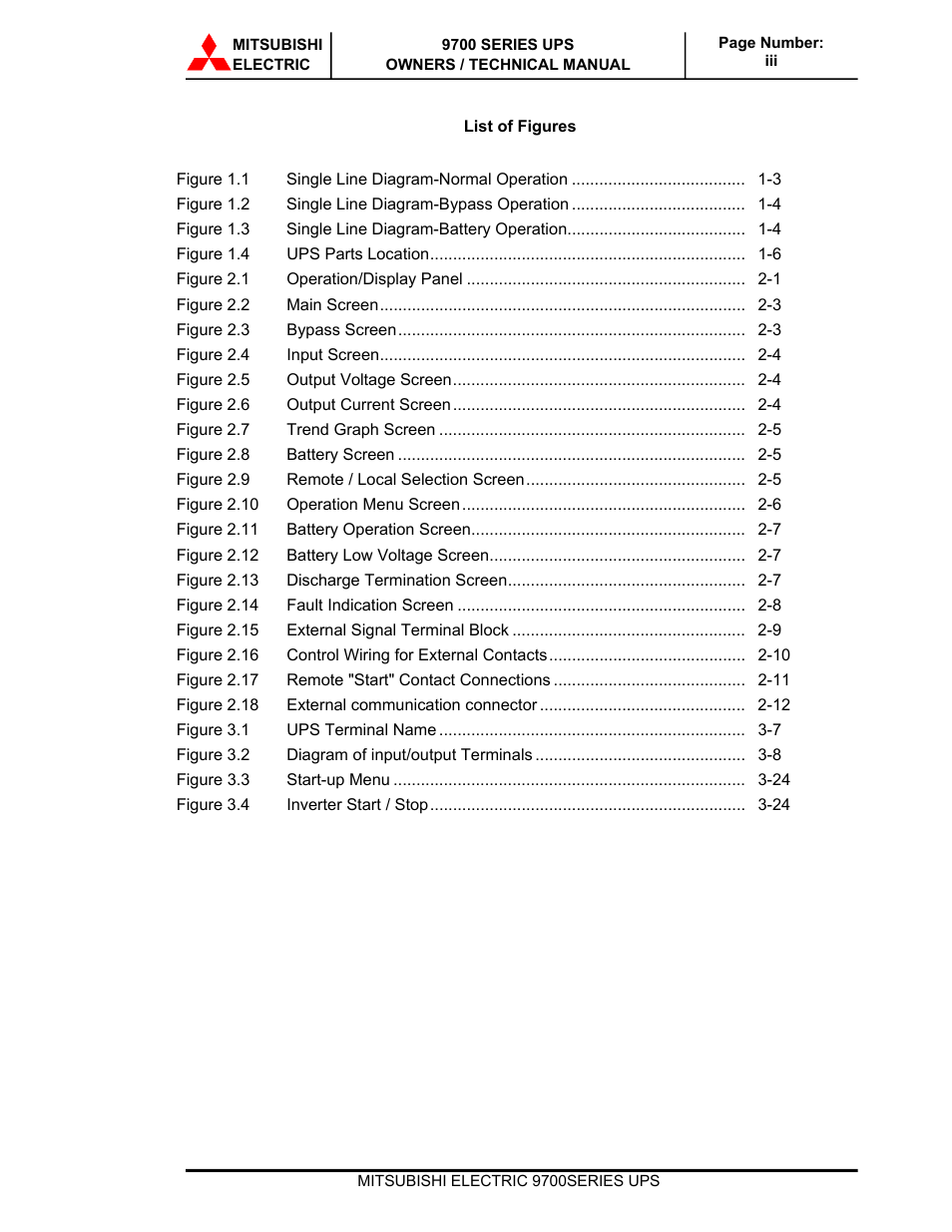 MITSUBISHI ELECTRIC 9700 Series User Manual | Page 4 / 65