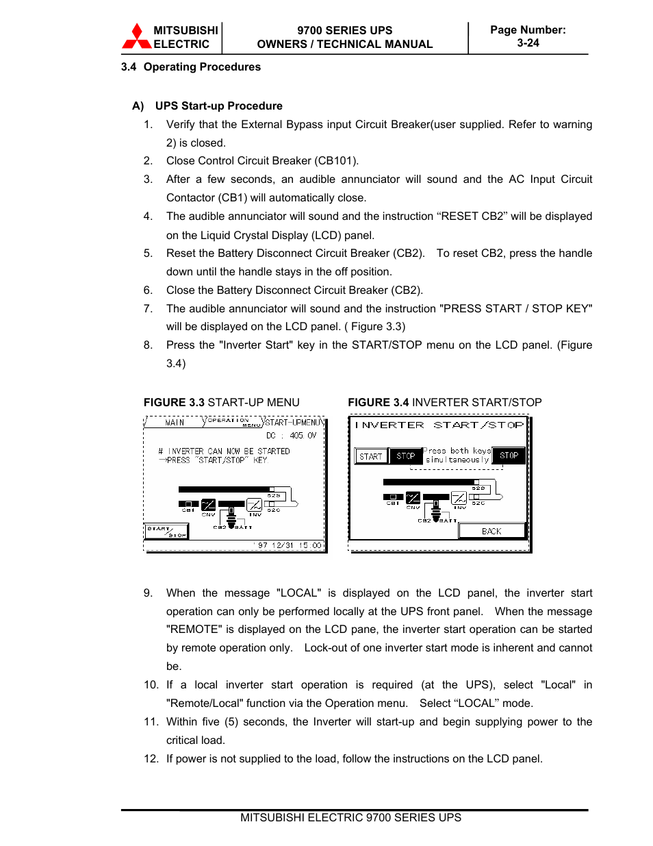 MITSUBISHI ELECTRIC 9700 Series User Manual | Page 54 / 65