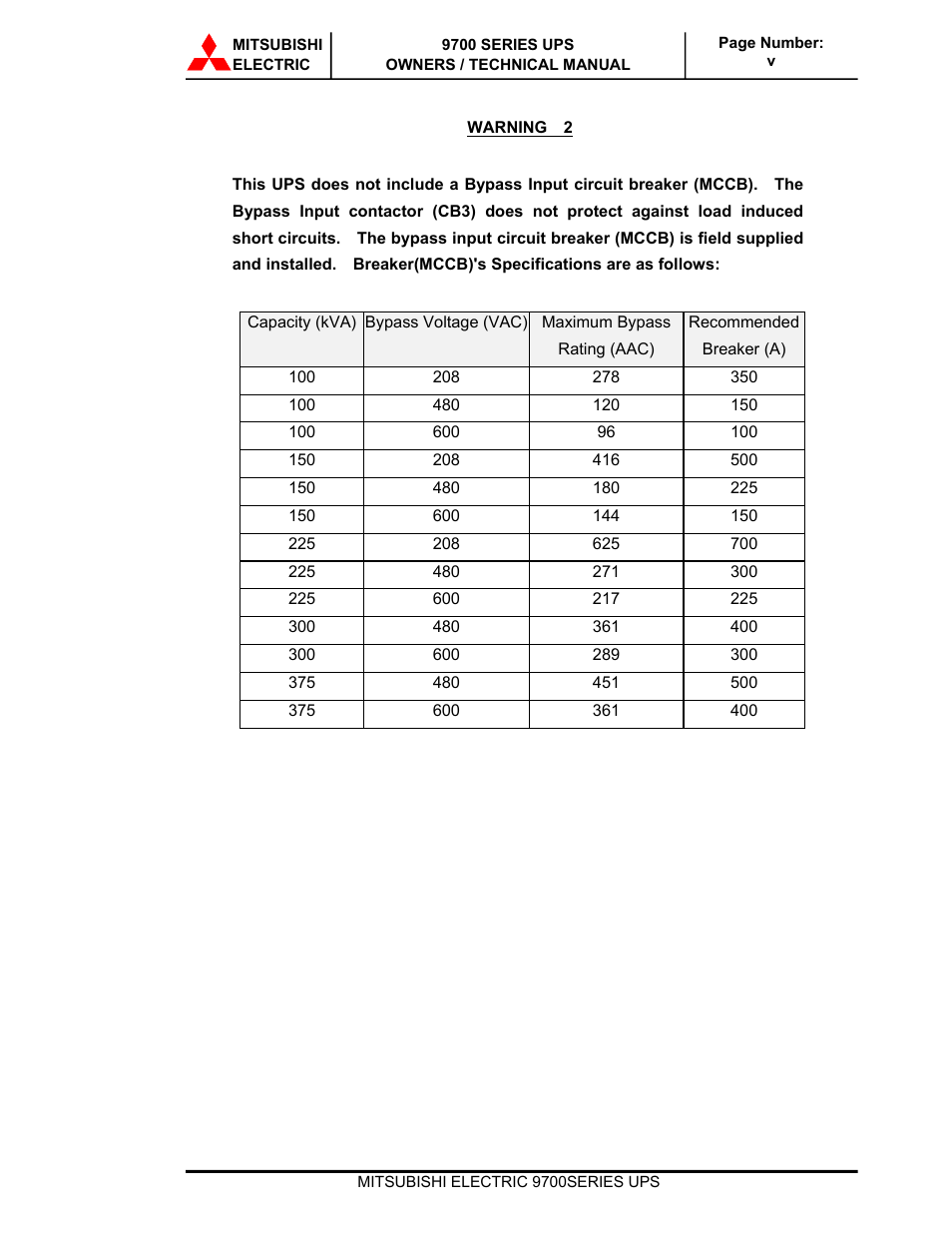 MITSUBISHI ELECTRIC 9700 Series User Manual | Page 6 / 65