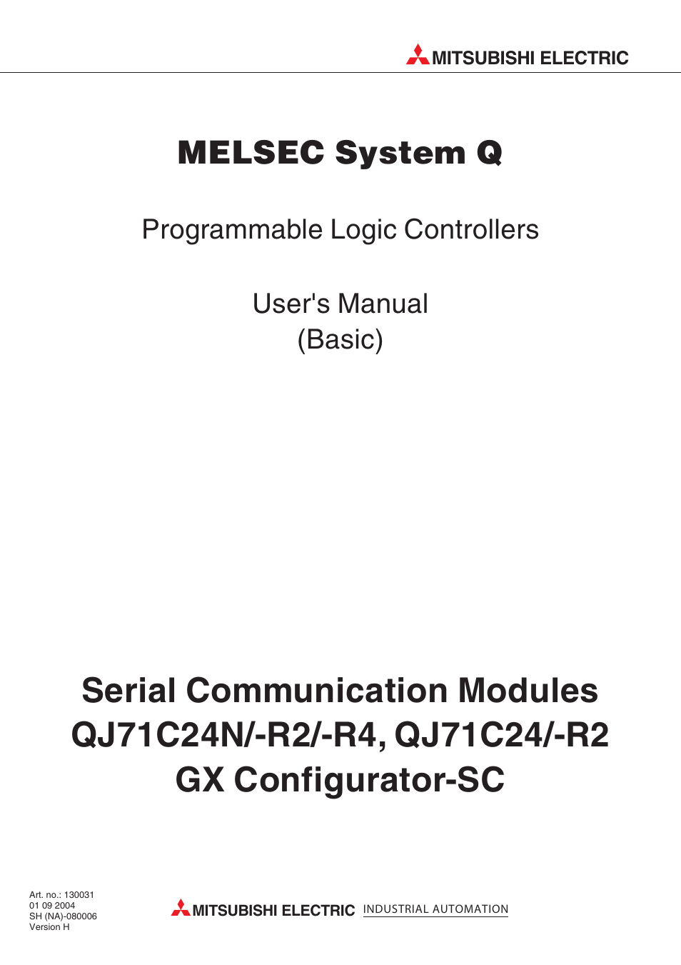 MITSUBISHI ELECTRIC QJ71C24N User Manual | 358 pages