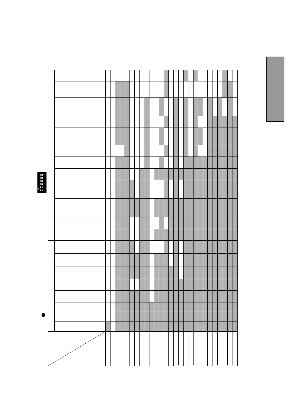 English, Optional macintosh adapter ad-a205 setting chart | MITSUBISHI ELECTRIC NFL9905STTFW User Manual | Page 19 / 20