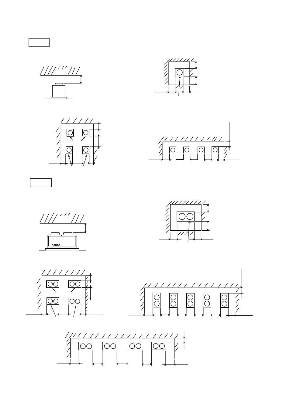 1) at a single installation, Pu-15, Pu-20 (1) at a single installation | MITSUBISHI ELECTRIC PE-15MYC User Manual | Page 90 / 115