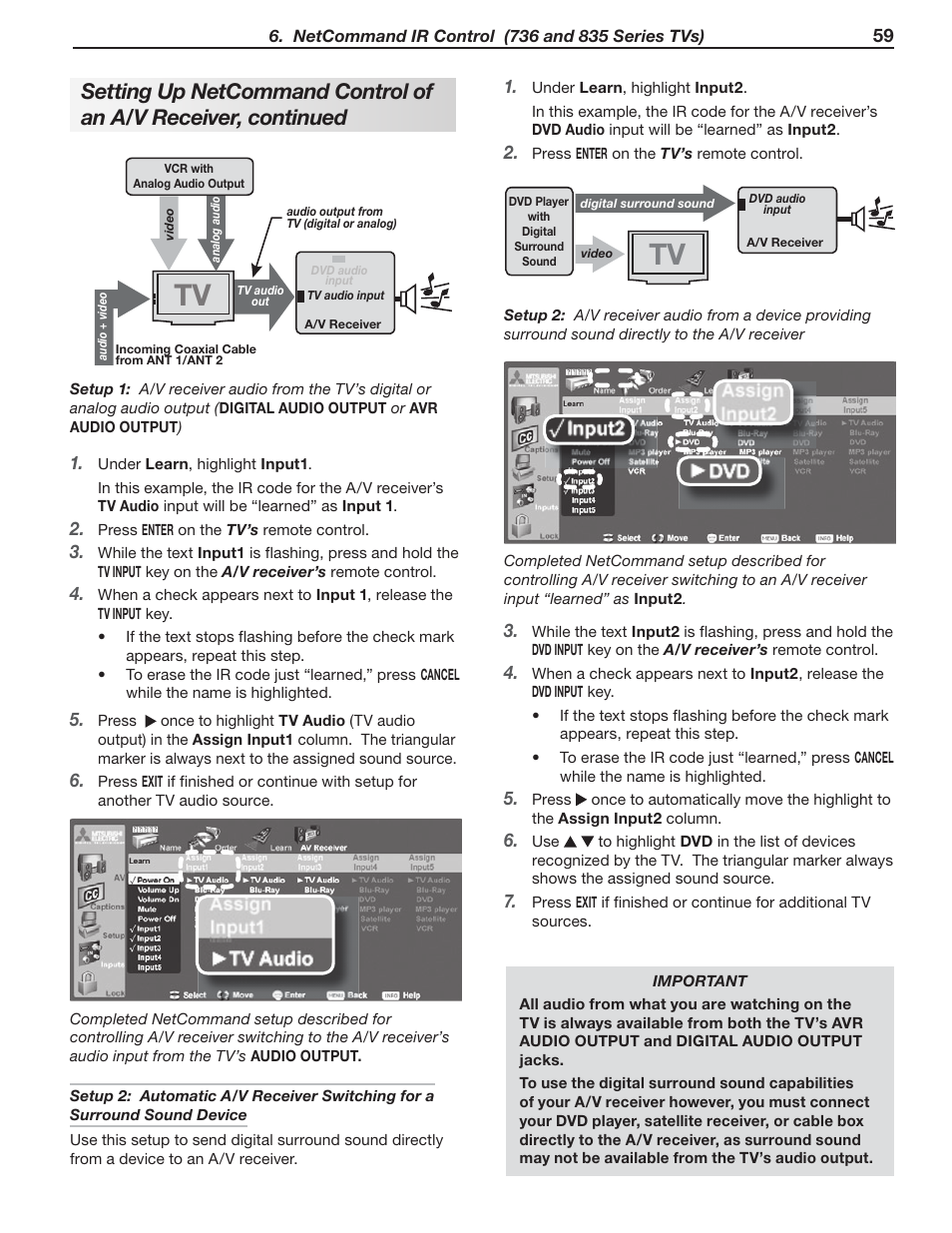 MITSUBISHI ELECTRIC WD-65736 User Manual | Page 59 / 96