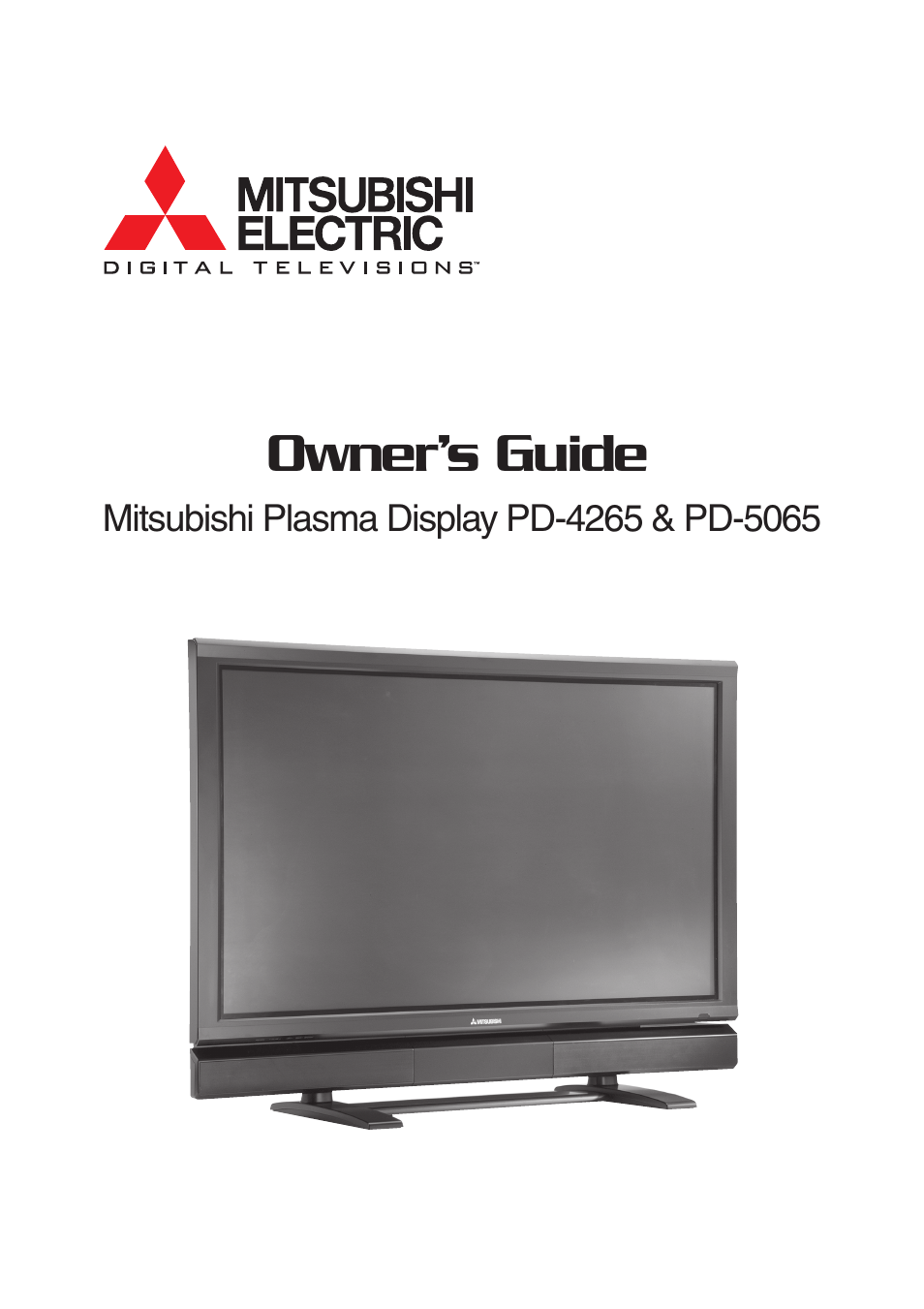 MITSUBISHI ELECTRIC PD-4265 User Manual | 49 pages