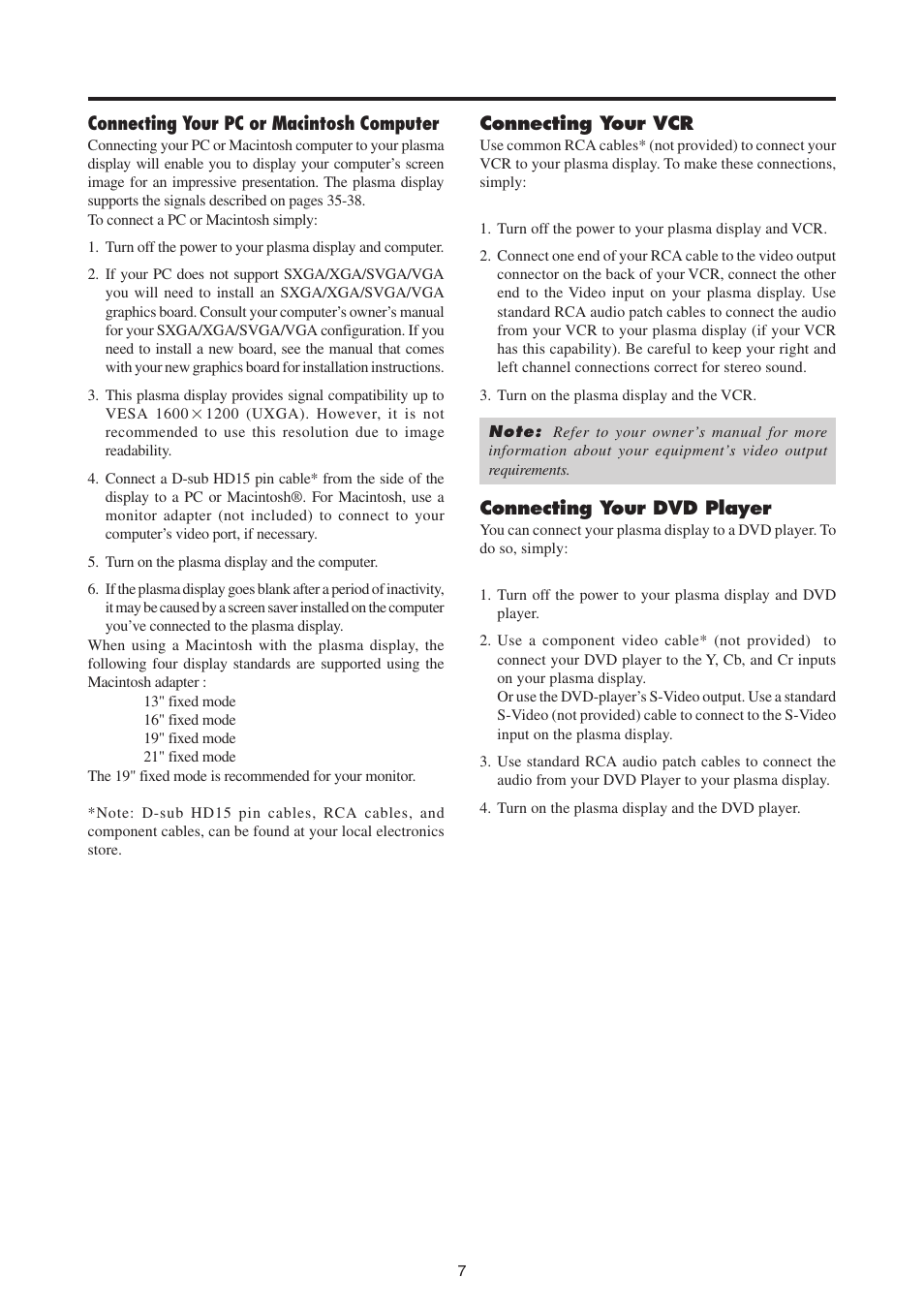 MITSUBISHI ELECTRIC PD-4265 User Manual | Page 16 / 49