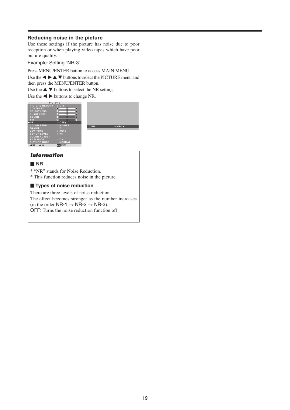 Buttons to change nr | MITSUBISHI ELECTRIC PD-4265 User Manual | Page 28 / 49