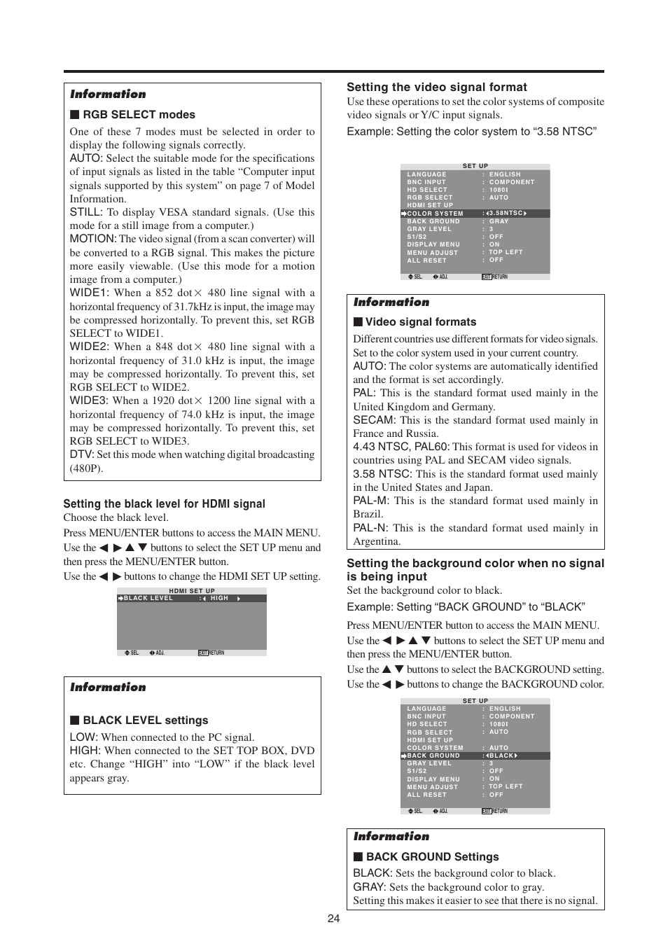 MITSUBISHI ELECTRIC PD-4265 User Manual | Page 33 / 49