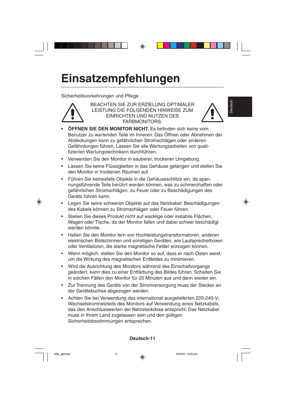 Einsatzempfehlungen | MITSUBISHI ELECTRIC M557 User Manual | Page 37 / 116