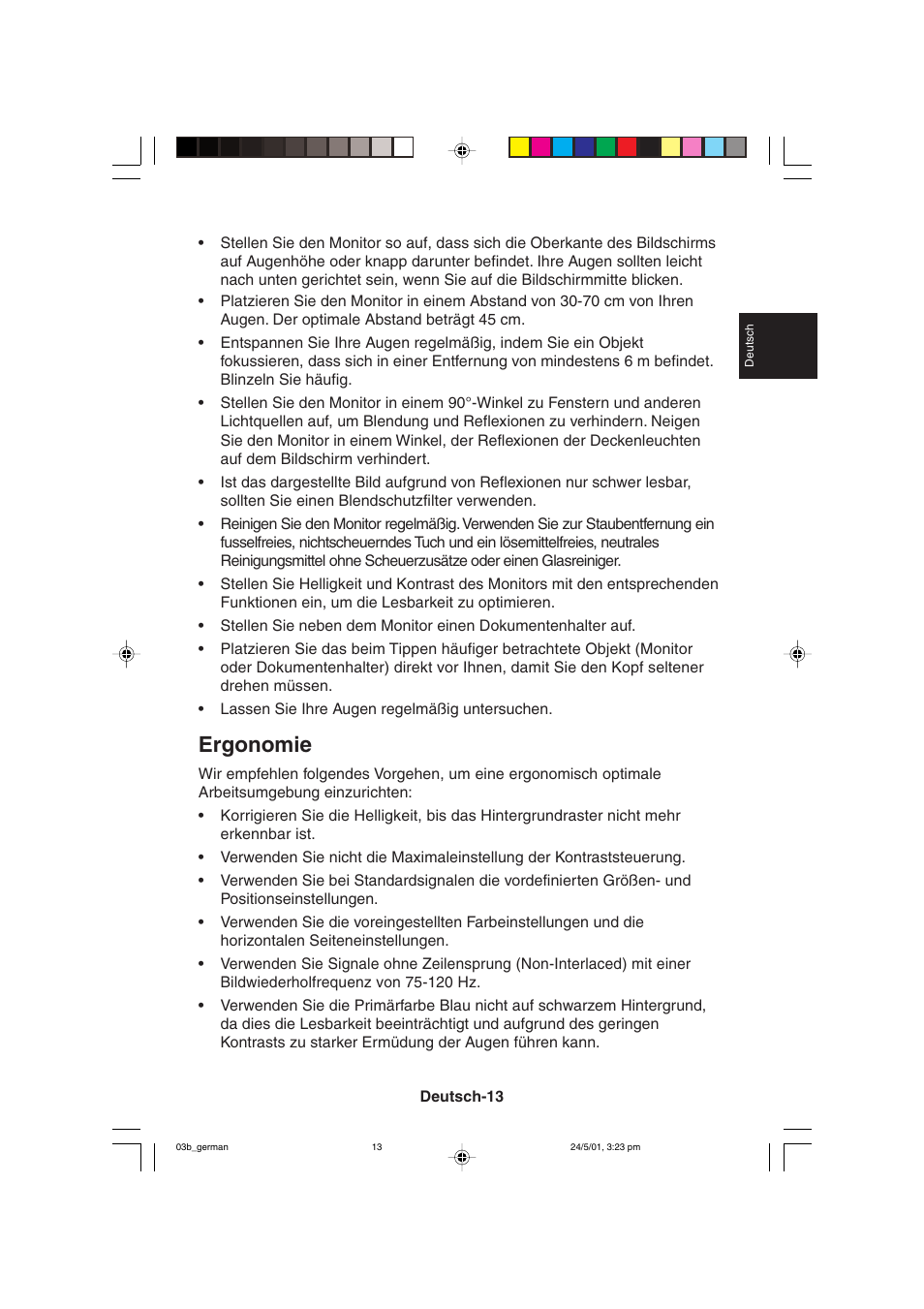 Ergonomie | MITSUBISHI ELECTRIC M557 User Manual | Page 39 / 116