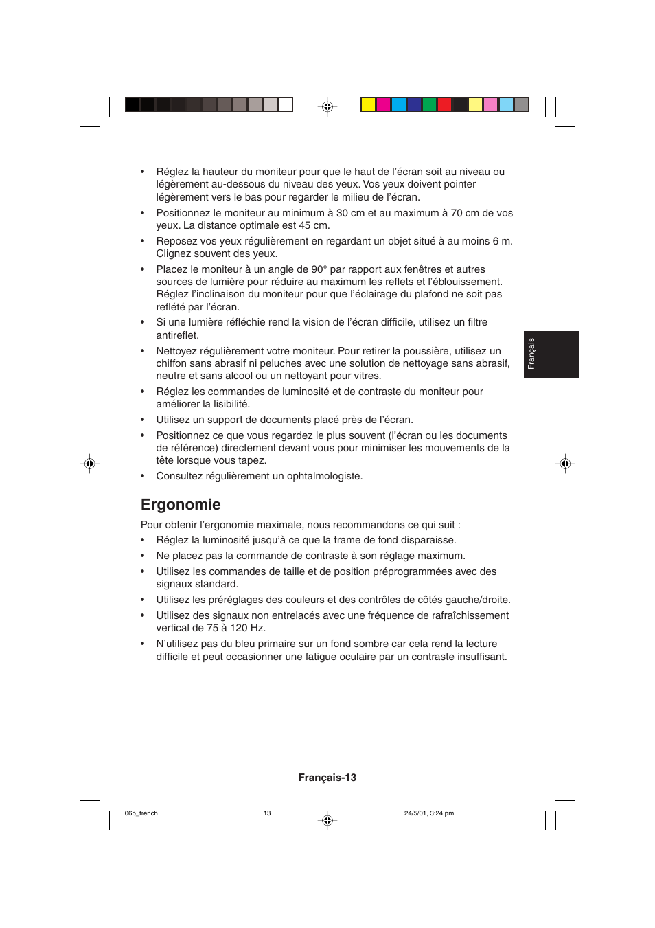 Ergonomie | MITSUBISHI ELECTRIC M557 User Manual | Page 83 / 116