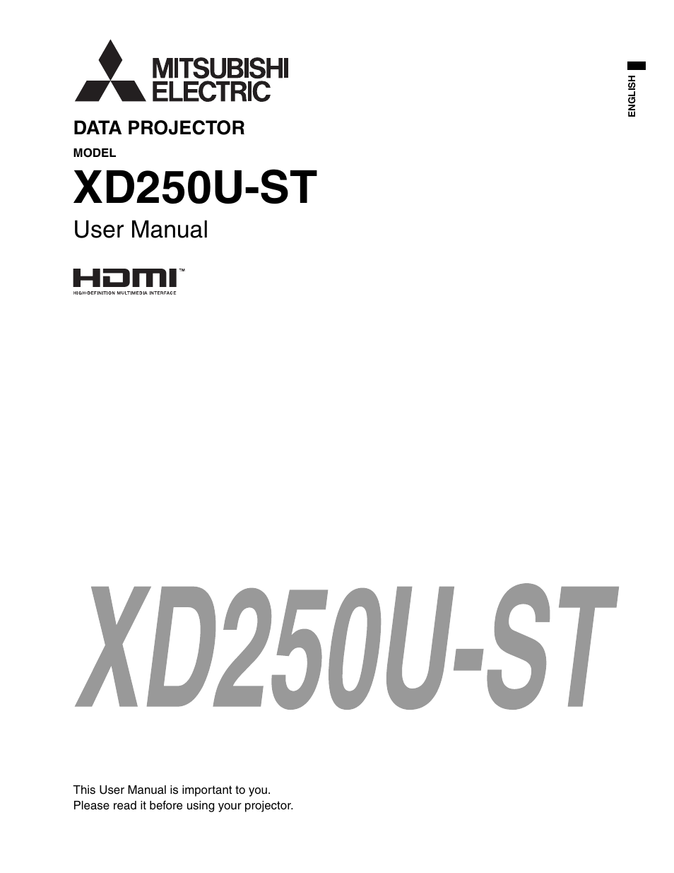 MITSUBISHI ELECTRIC XD250U-ST User Manual | 42 pages