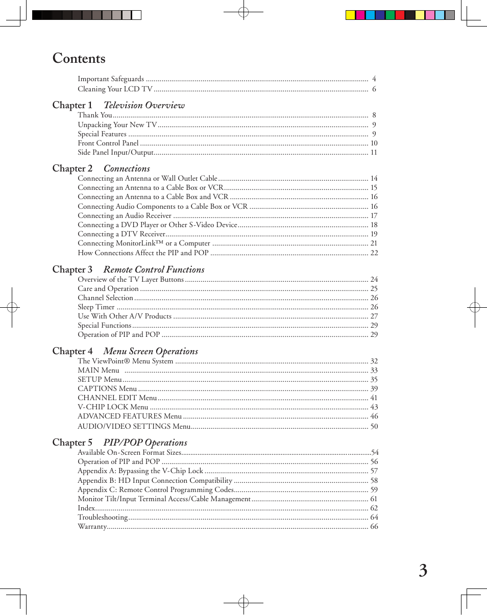 MITSUBISHI ELECTRIC LT-3050 User Manual | Page 3 / 68