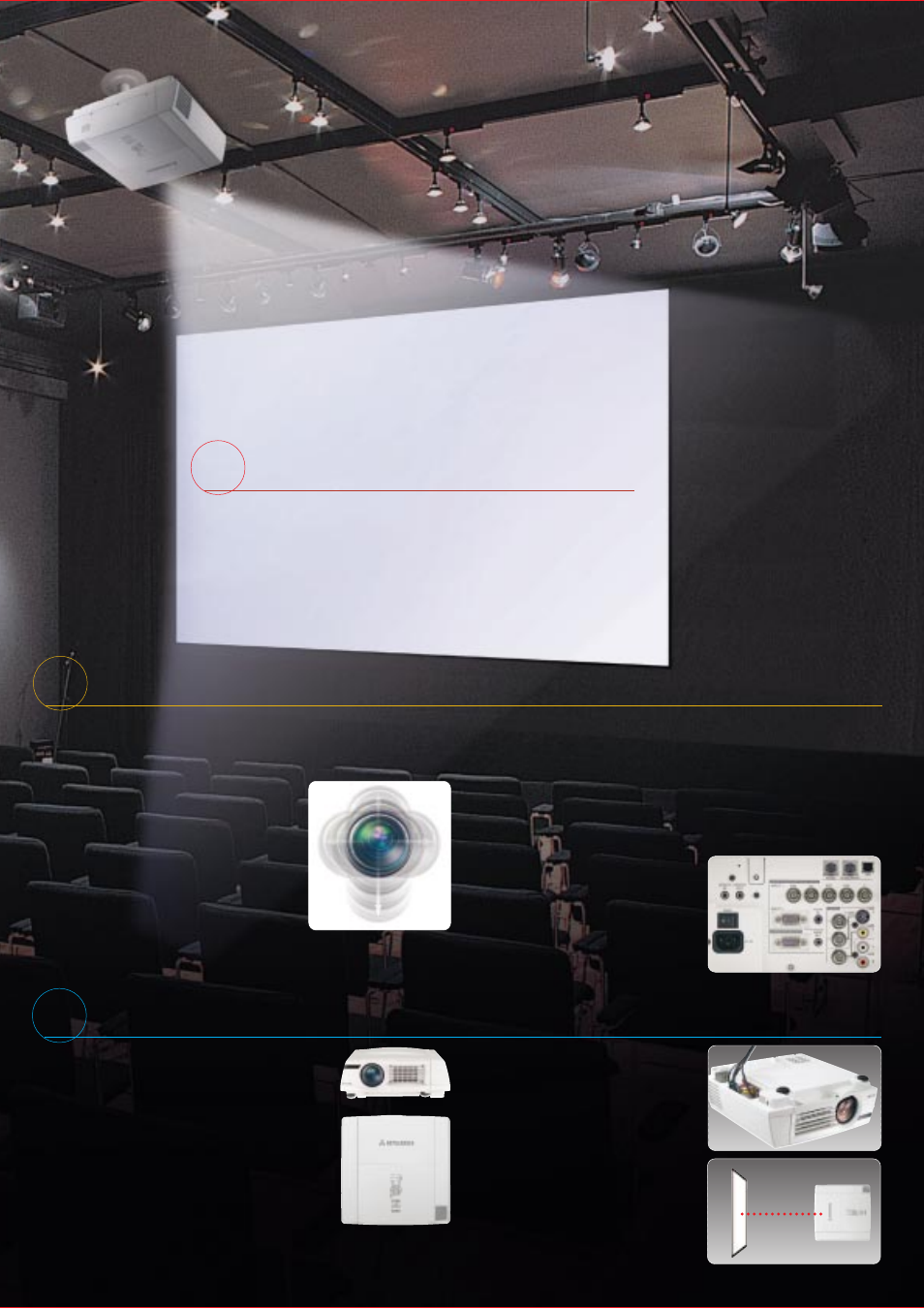 Flexibility for installation, Superb brightness, Designed for installation | MITSUBISHI ELECTRIC ColorView XL5950U User Manual | Page 3 / 6