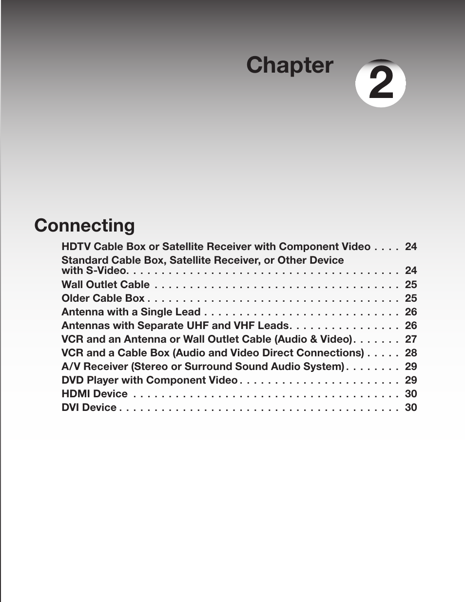 Chapter, Connecting | MITSUBISHI ELECTRIC WD-62526 User Manual | Page 23 / 80