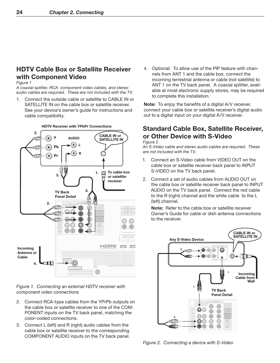 Chapter 2. connecting, 1s 1c, 57#bdl 1bofm%fubjm | MITSUBISHI ELECTRIC WD-62526 User Manual | Page 24 / 80